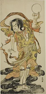 Black Smoke Gallery: The Actor Nakamura Nakazo I as Toyose Saburozaemon Kageaki in the Play Hono Nitta... c