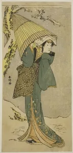 Nakamura Riko Prints: The Actor Nakamura Riko I as Kiyotaki in the Play Oakinai Hiru ga Kojima, Performed