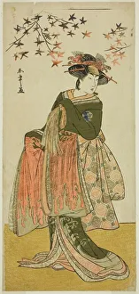 Geisha Prints: The Actor Nakayama Tomisaburo I as the Geisha Yukino (or Oyuki?) in the Play Kabuki no