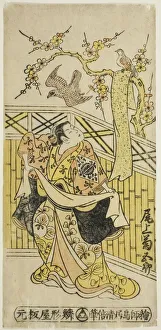 Tori Kiyomasu Ii Prints: The Actor Onoe Kikugoro I as Tokiwa in the play Tonozukuri Genji Junidan