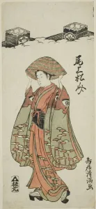 Patten Collection: The Actor Onoe Matsusuke I, c. 1763. Creator: Torii Kiyomitsu