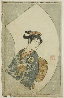 The Actor Onoe Matsusuke I, page from A Picture Book of Stage Fans (Ehon butai ogi)