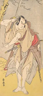 The Actor Onoe Matsusuke as a Samurai with a Drawn Sword, 1786