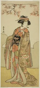 Maple Tree Prints: The Actor Osagawa Tsuneyo II as Onoe no Mae in the Play Date Nishiki Tsui no Yumitori