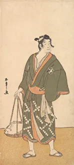 Hiroemon Otani Prints: The Actor Otani Hiroemon III as a Fish Peddler, 1726-1792. Creator: Shunsho