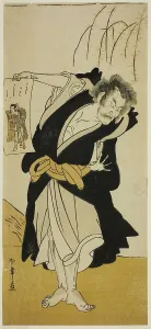 Scroll Painting Prints: The Actor Otani Hiroemon III as the Renegade Monk Dainichibo in the Play Tsukisenu