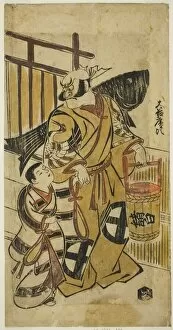 Hand Coloured Woodblock Print Gallery: The Actor Otani Hiroji I as Asahina Saburo, c. 1723. Creator: Torii Kiyonobu I