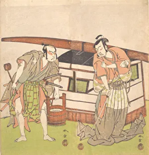 The Actor Otani Hiroji III and the Actor Onoe Kikugoro I, ca. 1778. Creators: Shunsho, Otani Hiroemon