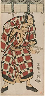 Blinds Gallery: The actor Otani Hiroji III as Hata no Taizan Taketora, 1794. Creator: Toshusai Sharaku