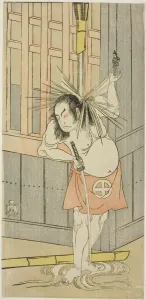 Shower Prints: The Actor Otani Hiroji III, Possibly as Akaneya Hanshichi in the Play Fuji no Yuki Kaikei Soga