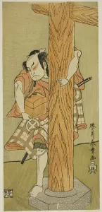 Beam Prints: The Actor Otani Hiroji III in an Unidentified Role, Japan, c. 1770. Creator: Shunsho