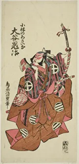 The Actor Otani Oniji II as Asahina Saburo in the play Hatachiyama Horai Soga, ... 1759. Creator: Torii Kiyosato
