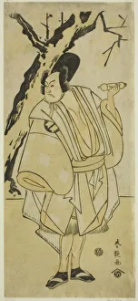 The Actor Sakata Hangoro III as the Guard Yahazu no Yadahei in the Play Otokoyama O... c