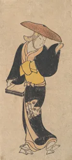 The Actor Sanjo Kantaro as an Itinerant Buddhist Nun, ca. 1715. Creator: Kondo Kiyoharu