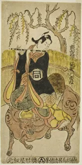 Flute Collection: The Actor Sanogawa Ichimatsu I as Kumenosuke in the play 'Na no Hana Akebono Soga, 'perfor... 1741