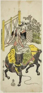 Masanobu Okumura Prints: The Actor Sanogawa Ichimatsu I as Kumenosuke in the play Nanohana Akebono Soga
