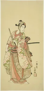 Ippitsusai Bunchō Prints: The Actor Sanogawa Ichimatsu II in the Costume of a Fashionable Young Man (Wakashu)