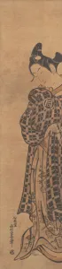 Shigenaga Nishimura Prints: The Actor Sanogawa Ichimatsu as a Young Man Holding a Folded Letter, ca. 1765