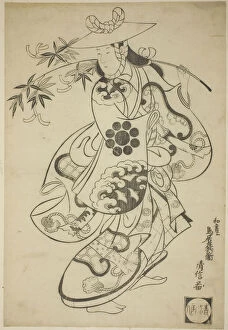 Torii School Gallery: The Actor Sawamura Kodenji I as Tsuyu no Mae in the play 'Kanto Koroku, 'perfor... printed c. 1915