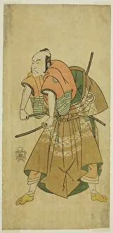 The Actor Sawamura Sojuro II as Omi no Kotoda (?) in the Play Shuen Soga Omugaeshi (?)... c. 1768. Creator: Shunsho