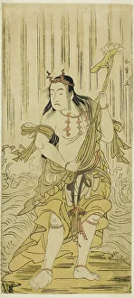 Olive Green Prints: The Actor Sawamura Sojuro III as Kongara Doji in the Play Kitekaeru Nishiki no Wakayaka