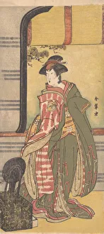 The Actor Segawa Kikunojo 3rd in a Female Role, ca. 1785. Creator: Katsukawa Shunjo