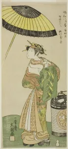 Platform Shoes Prints: The Actor Segawa Kikunojo II as the Courtesan Hitachi in Part Two of the Play Wada... c