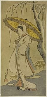 The Actor Segawa Kikunojo II as the Heron Maiden in the play 'Cotton Wadding of Izu