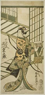 The Actor Segawa Kikunojo II as Ishi no Mae in the play 'Hoshi Aikotoba Higashiyama no Sak... 1763