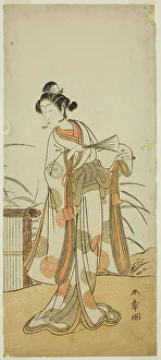 The Actor Segawa Kikunojo III as Aigo no Waka in the Play Chigo Sakura Jusan Kane... c. 1774. Creator: Shunsho