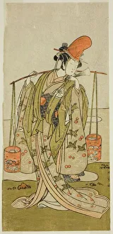 The Actor Segawa Kitsuji III as Murasame in the Play Gohiiki Kanjincho, Performed... c. 1773. Creator: Shunsho