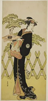 Shunko Katsukawa Prints: The Actor Segawa Tomisaburo II as Lady Masago (Masago Gozen) (?) in the Play Genji... c