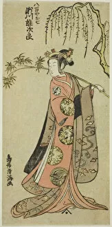 The Actor Segawa Yujiro I as Oshichi in the play 'Edo no Haru Meisho Soga, ' performed... 1773