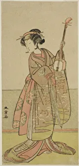 The Actor Segawa Yujiro I in an Unidentified Role, Japan, c. 1775. Creator: Shunsho