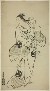 Comb Prints: Actor as a Standing Beauty, c. 1712. Creator: Torii Kiyomasu I