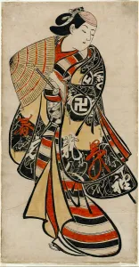 Swastika Prints: The Actor Takii Hannosuke as an effeminate youth, c. 1707. Creator: Torii Kiyonobu I