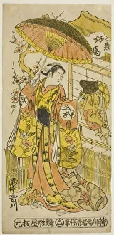 Tori Kiyomasu Ii Prints: The Actor Takinaka Utagawa (Kasen), c. 1741. Creator: Torii Kiyomasu