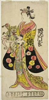 Bouquet Gallery: The Actor Tomizawa Montaro I as Miyako no Mae in the play 'Izu Genji Horai Yakata, 'perfor... 1736