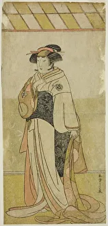Olive Green Prints: The Actor Yamashita Kinsaku II as Lady Manko (Manko Gozen) in the Play Hatsumombi