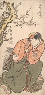 Images Dated 22nd October 2020: Actor Yamashita Kinsaku II as Sadatos Wife Iwate, 1794-95. 1794-95