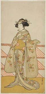 Olive Green Prints: The Actor Yoshizawa Iroha I as Tamamo no Mae (?) in the Play Sakuya Kono Hana no