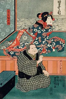 Kabuki Prints: Actors Arashi Otohachi III and Iwai Kumesaburo II, 19th century. Creator: Utagawa Kunisada