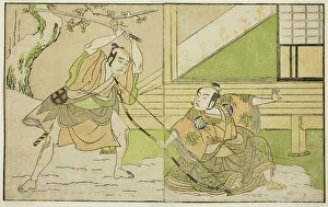 Lime Green Prints: The Actors Arashi Sangoro II as Hojo Tokiyori (right)