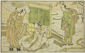 Lime Green Prints: The Actors Arashi Sangoro II as Minamoto no Yoritomo (right)