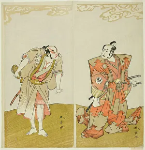 Mitsugoro Bando Prints: The Actors Bando Mitsugoro I as Hata no Kawakatsu (right)
