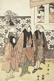 Bonsai Prints: Actors with a Bonsai Tree, 1805. Creator: Utagawa Toyokuni I