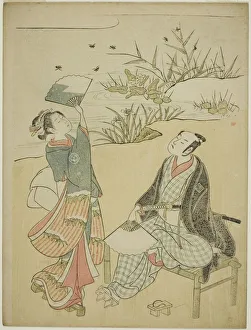 Patten Collection: Two Actors Catching Fireflies, c. 1765 / 70. Creator: Torii Kiyomitsu