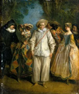 Colombina Gallery: The Actors of the Commedia dell Arte. Artist: Lancret, Nicolas (1690-1743)