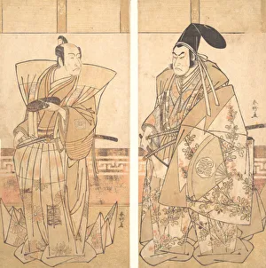 Two Actors Dressed in Ceremonial Costumes, ca. 1787. Creator: Katsukawa Shunko