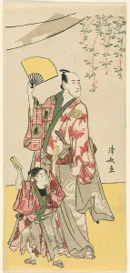 Celebrating Collection: The Actors Ichikawa Danjuro V and Ichikawa Ebizo IV, from a pentaptych of eleven actors ce... 1788